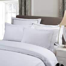 100% cotton 60S 300TC satin white hotel bedding set linens duvet cover set